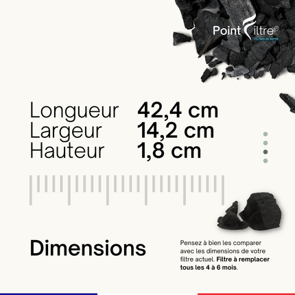 Point Filtre® - Filtre à Charbon Actif pour Hotte de Cuisine Electrolux LFP616X