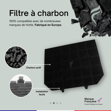 Point Filtre® - Filtre à Charbon Actif pour Hotte de Cuisine Hoover HTS6CBK3X