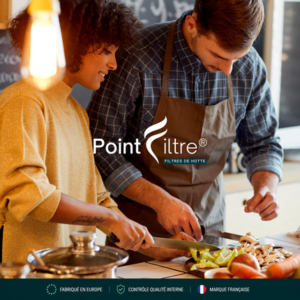 Point Filtre® - FIL81 - Filtre à Charbon Actif pour Hotte de Cuisine - 435x235x45mm