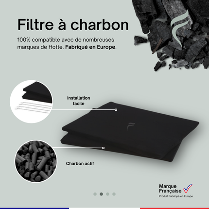 Point Filtre® - Lot de 2 Filtres à Charbon Actif pour Hotte Bosch DDA097G59B/01