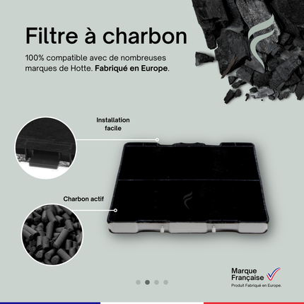 Point Filtre® - Actiefkoolfilter voor Constructa CD646651 Keukenafzuigkap 
