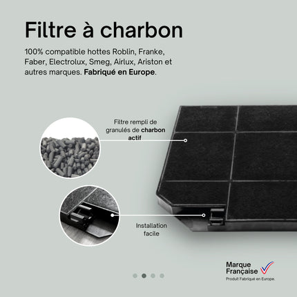 Point Filtre® - Filtre à Charbon Actif pour Hotte de Cuisine Faber Instinct A60 5050000 Codic 4246101