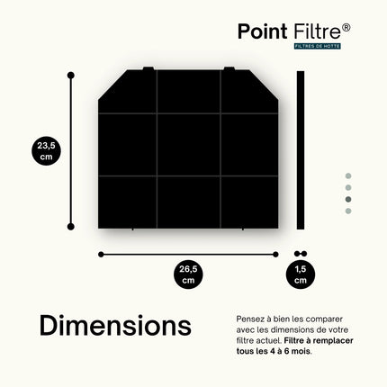 Point Filtre® - Filtre à Charbon Actif pour Hotte de Cuisine Roblin Groupe Filtrant 6208176