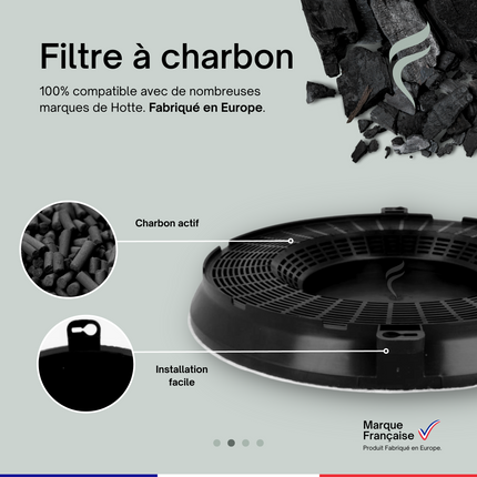 Point Filtre® - Filtre à Charbon Actif pour Hotte de Cuisine AEG DUB 1610 M