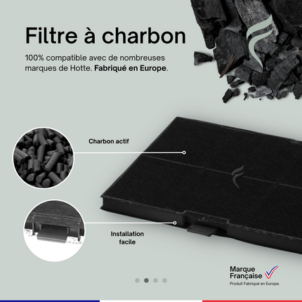 Point Filtre® - FIL41 - Filtre à Charbon Actif pour Hotte Bosch - Compatible DHZ5346, 11026771 - 315x215x22mm