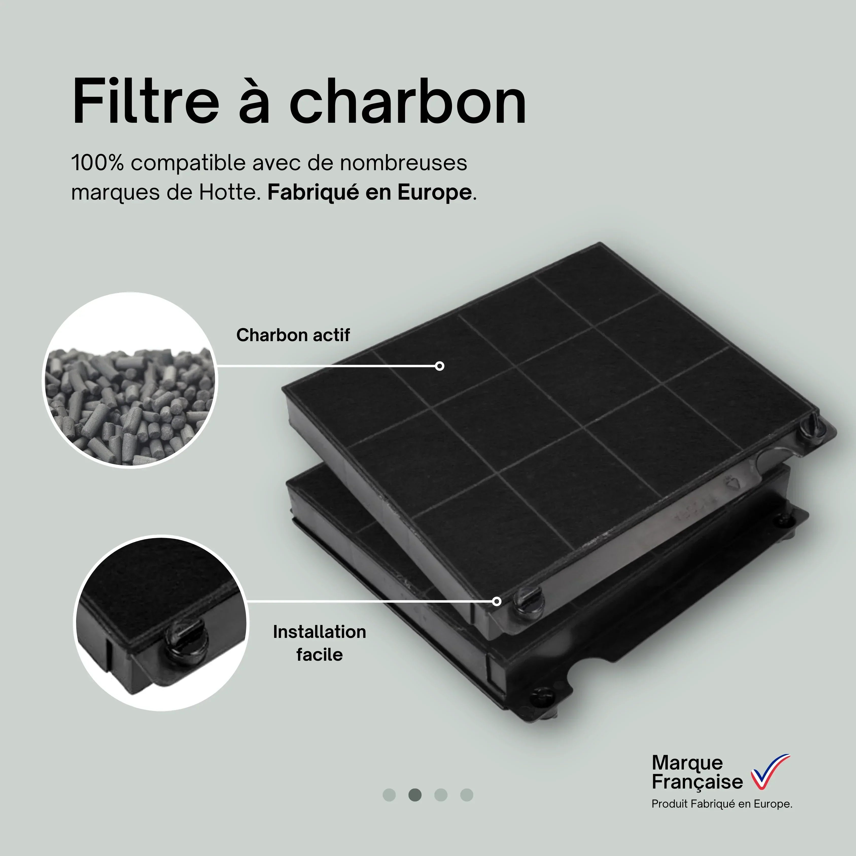 FixPart - Filtre à charbon Elica F00208S hotte aspirante