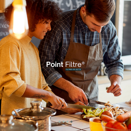 Point Filtre® - Lot de 2 Filtres à Charbon Actif pour Hotte de Cuisine Airlux AHB68IX
