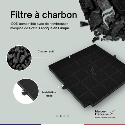 Point Filtre® - Filtre à Charbon Actif pour Hotte de Cuisine Airforce HKC90X2